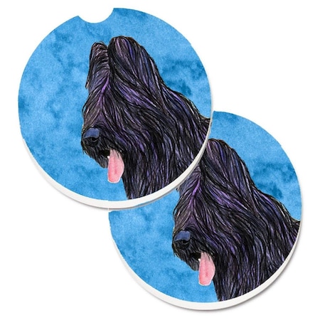Carolines Treasures Blue Briard Set of 2 Cup Holder Car Coaster SS4765-BUCARC